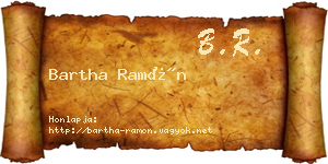Bartha Ramón névjegykártya